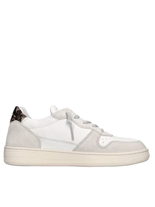 Sneakers in pelle e camoscio D.A.T.E. | COURT 2.0 VINT. CALFBIANCO-LEOPARDO